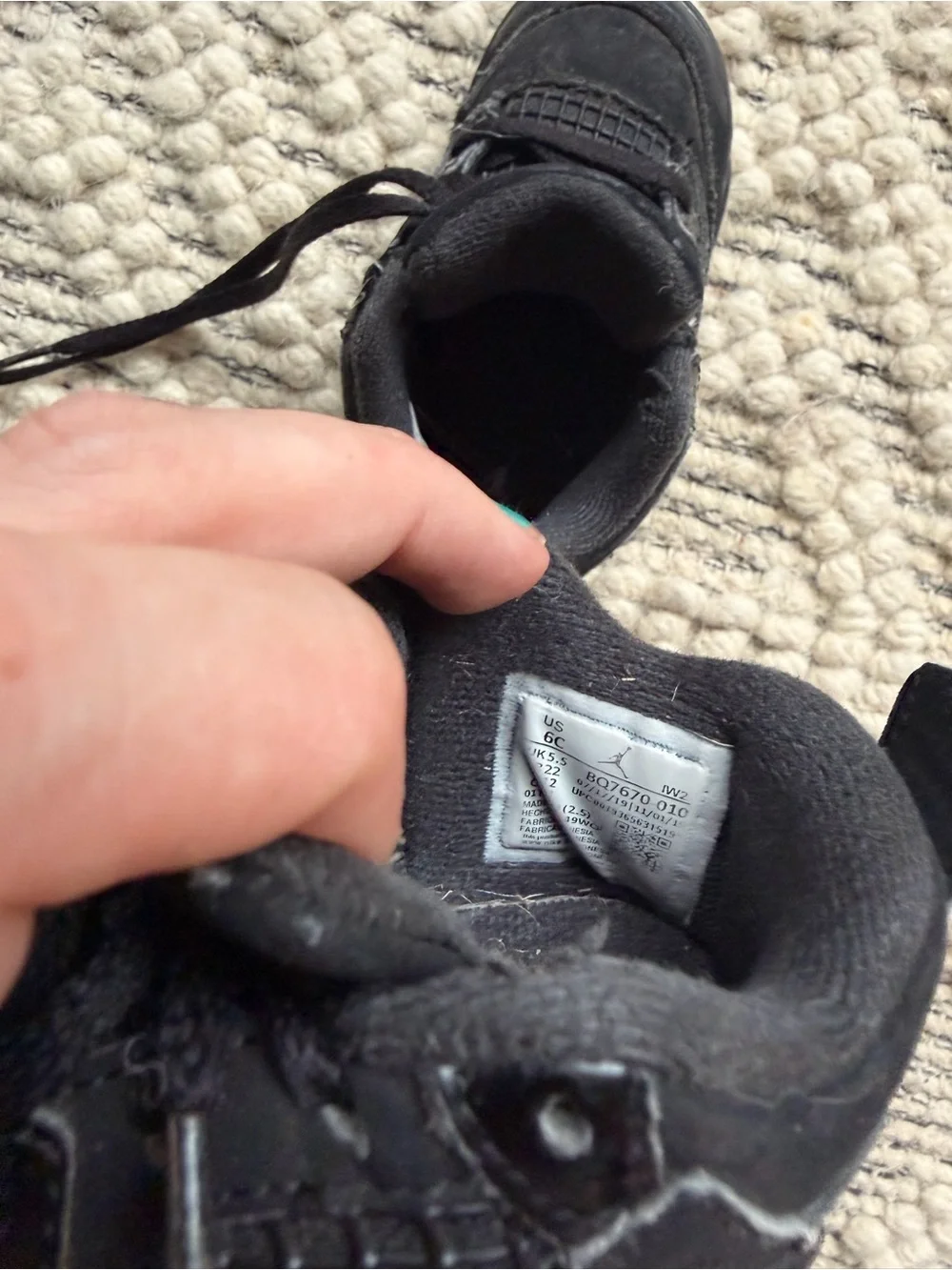 Nike Kids Black Jumpman Basketball Sneakers